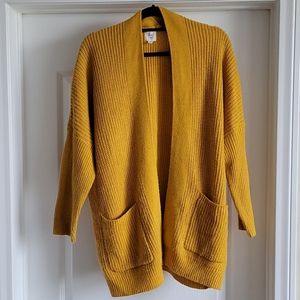 Luna Ivy Mustard Yellow Oversized Cardigan
